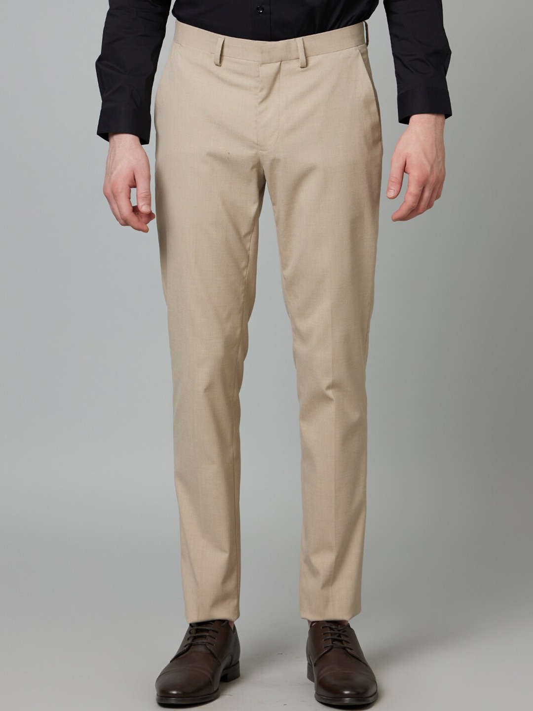 

Celio Men Mid-Rise Slim Fit Trousers, Beige
