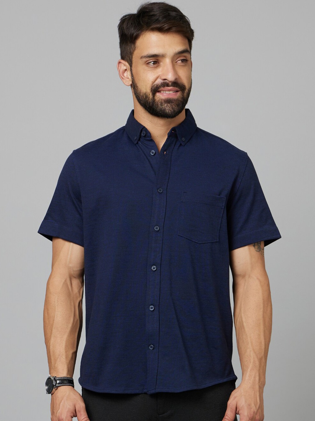 

Celio Classic Cotton Casual Shirt, Navy blue