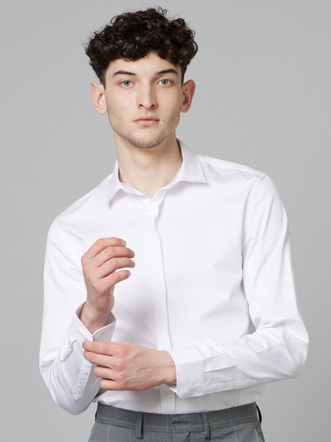 

Celio Spread Collar Classic Formal Cotton Shirt, White