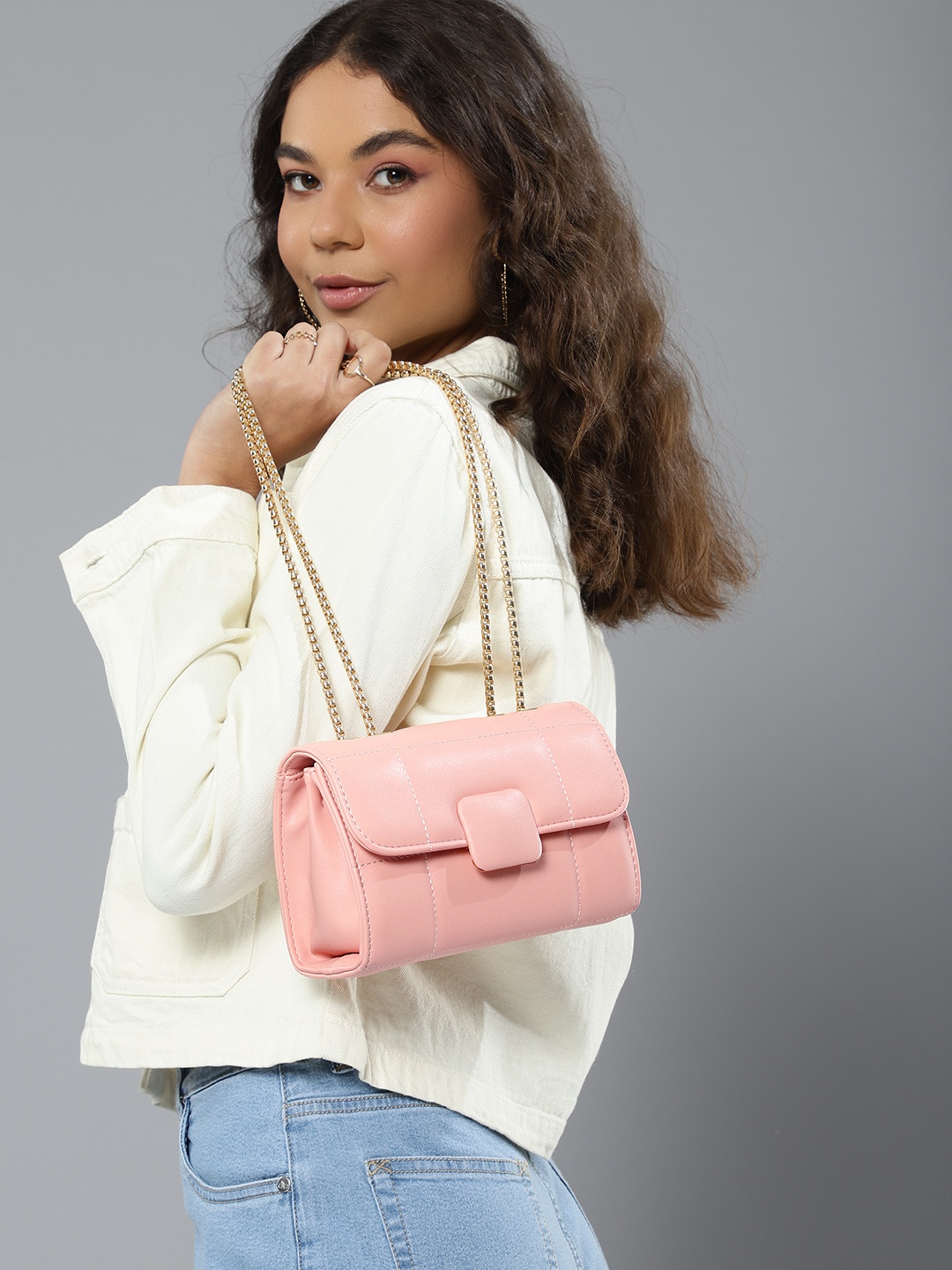 

Mast & Harbour Solid Shoulder Bag, Pink
