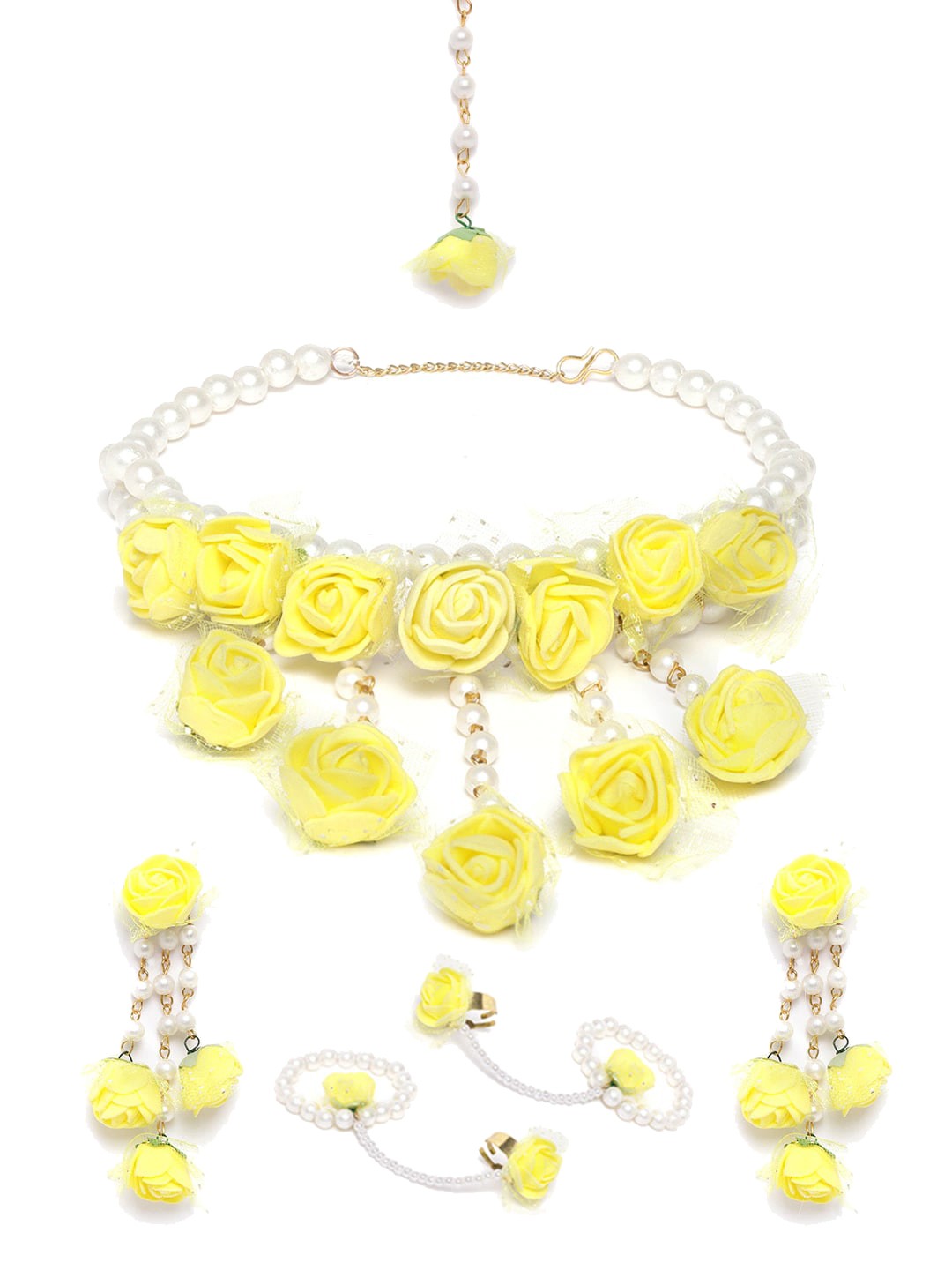 

Anouk Floral Beaded Jewellery Set, Gold