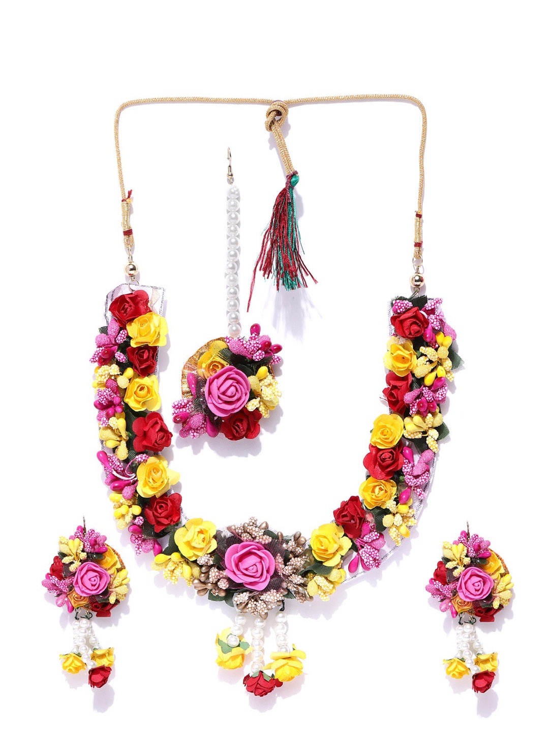 

Anouk Beaded Floral Jewellery Set, Gold