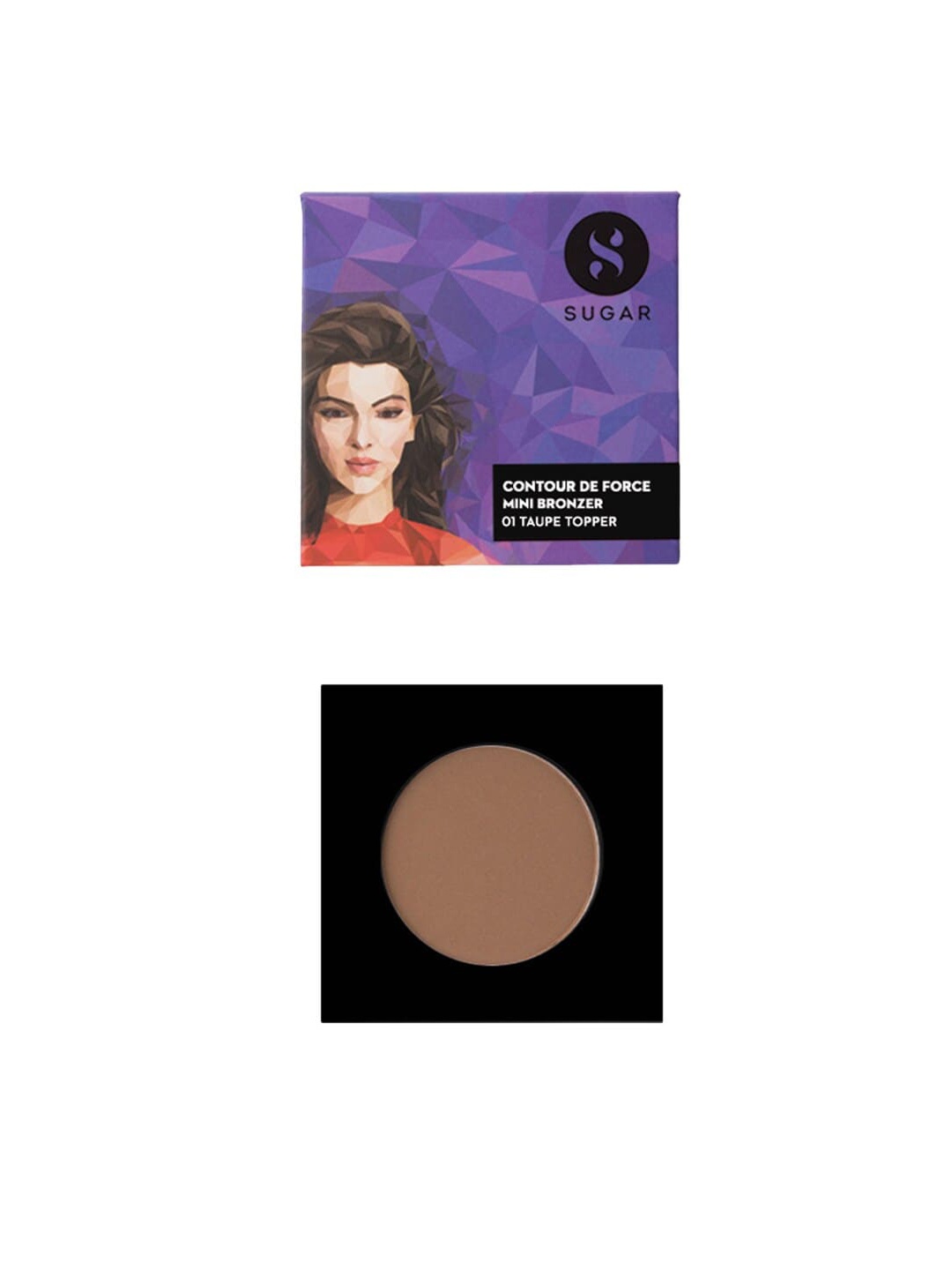 

SUGAR Contour De Force Mini Bronzer 01 Taupe Topper (Brown-Gray), Beige