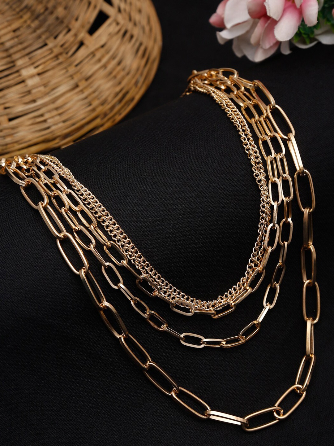 

DressBerry Gold-Plated Gold-Toned Layered Necklace