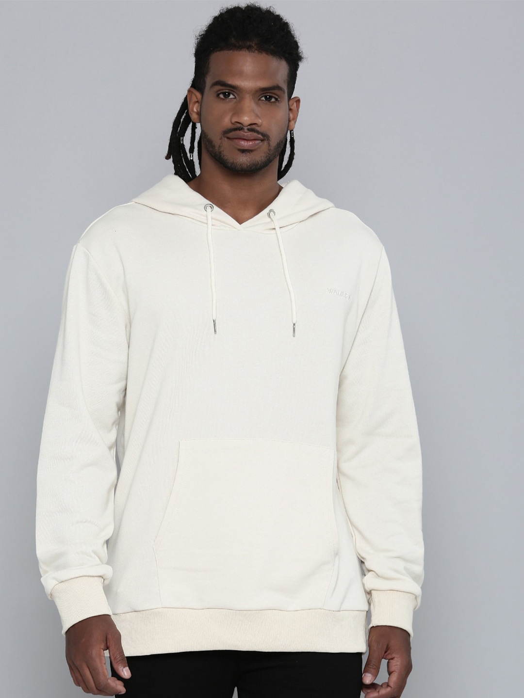 

WAIMEA Hooded Neck Long Sleeves Sweatshirt, Cream