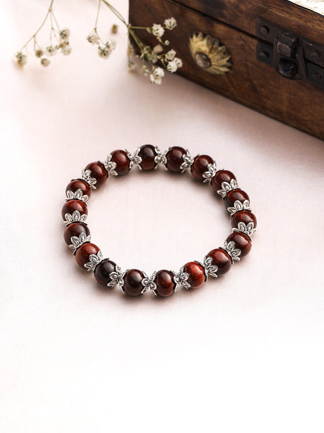 

RDK Artificial Beads Elasticated Bracelet, Red