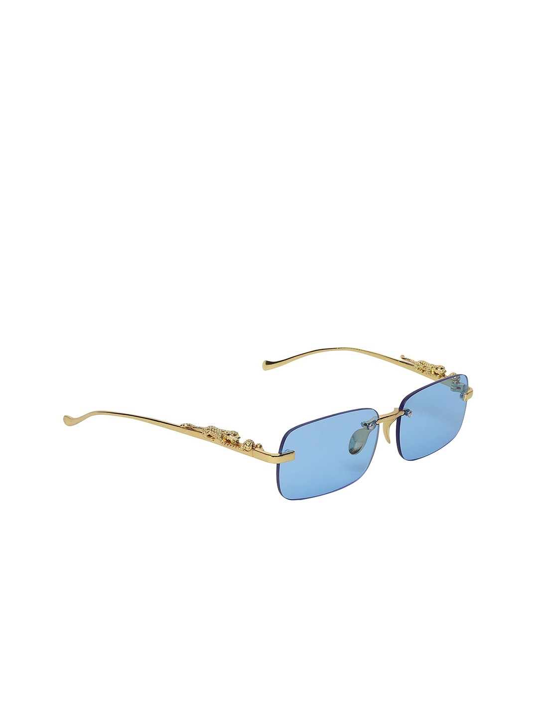 

GARTH Lens & Square Sunglasses With UV Protected Lens GRT_CARTR_GLD-BLU, Blue