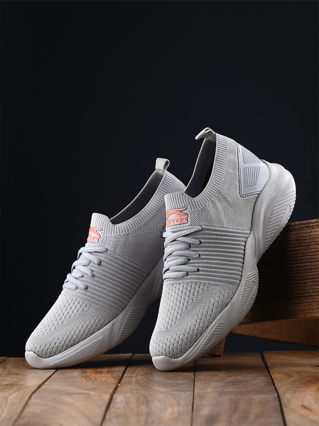 

Slazenger Men Lace-Up Non-Marking Running Sports Sneakers, Grey