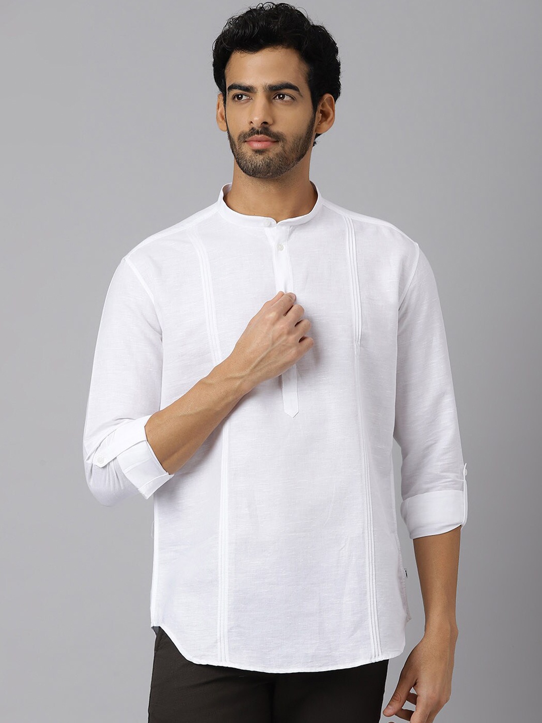 

KINGDOM OF WHITE Cotton Linen Casual Shirt