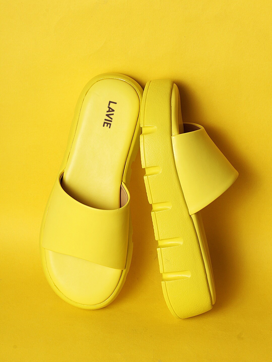 

Lavie Open Toe Flatform Heels, Yellow