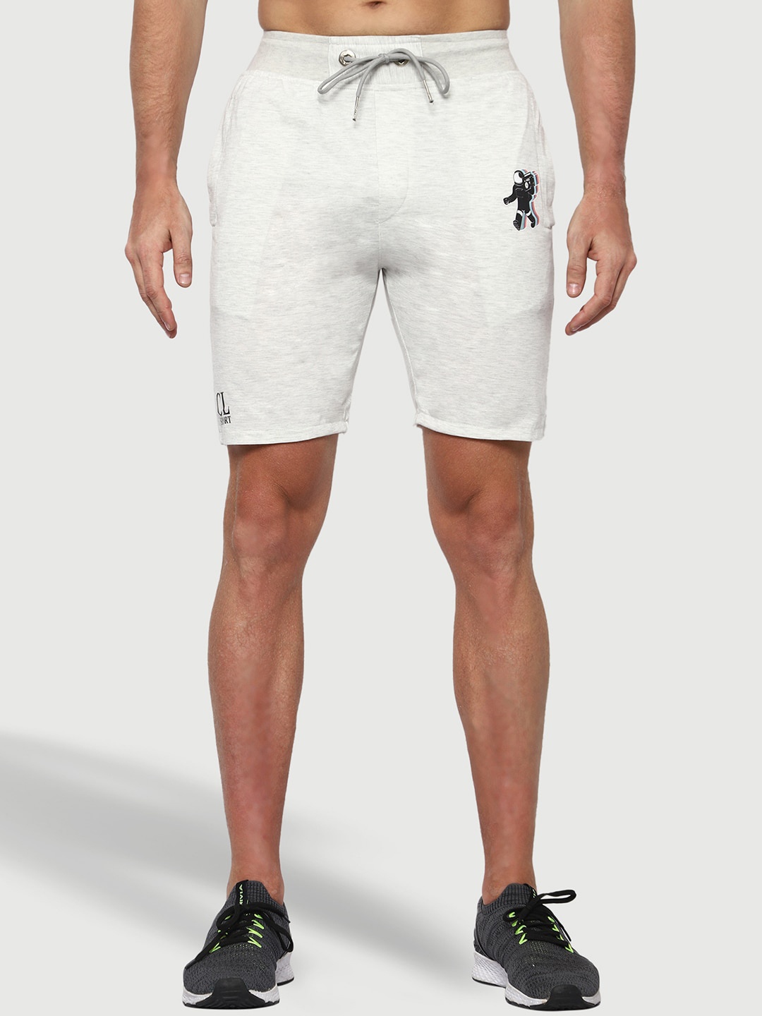 

CL SPORT Men Mid Rise Shorts, Off white