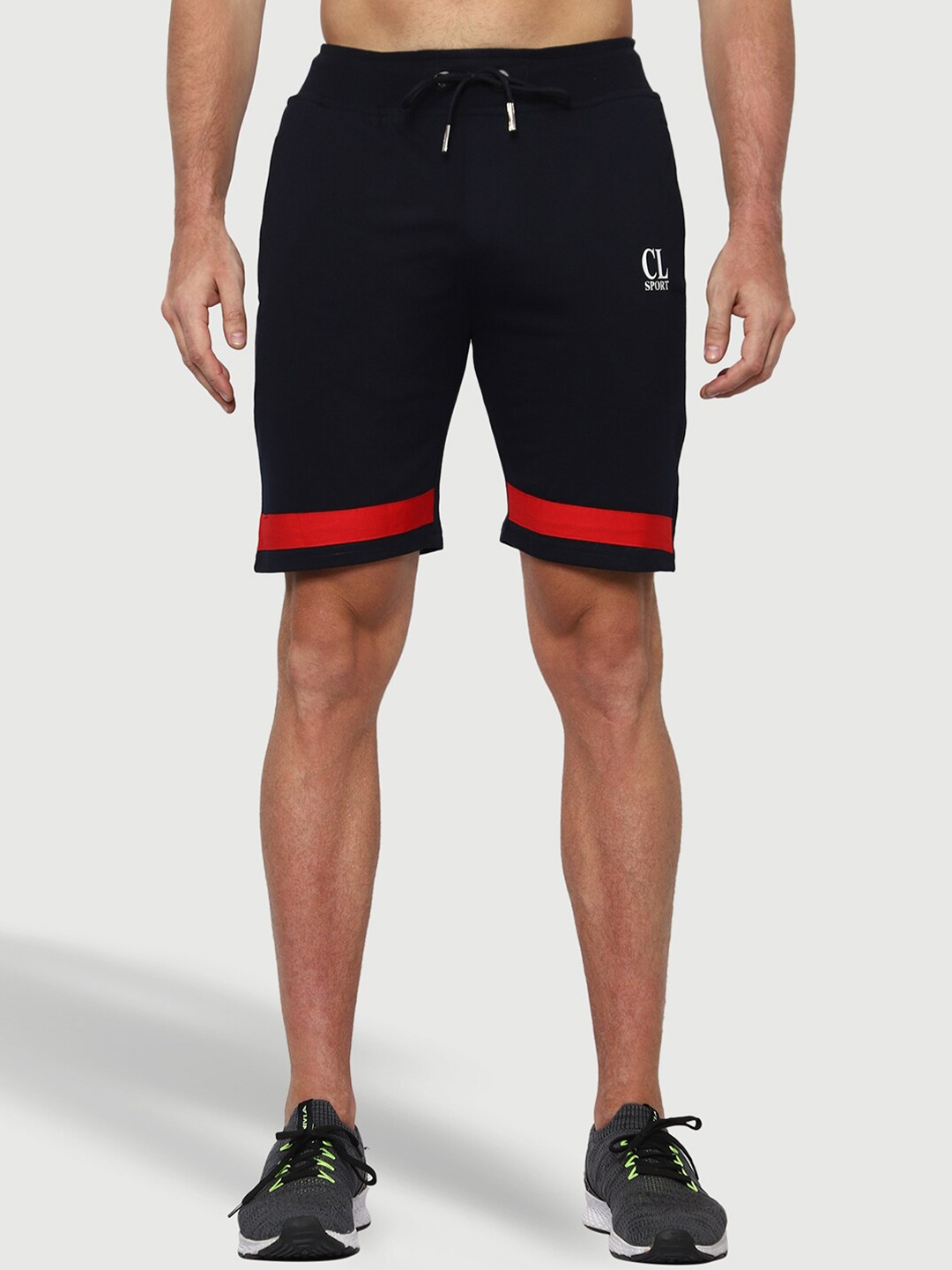 

CL SPORT Men Mid-Rise Cotton Shorts, Blue