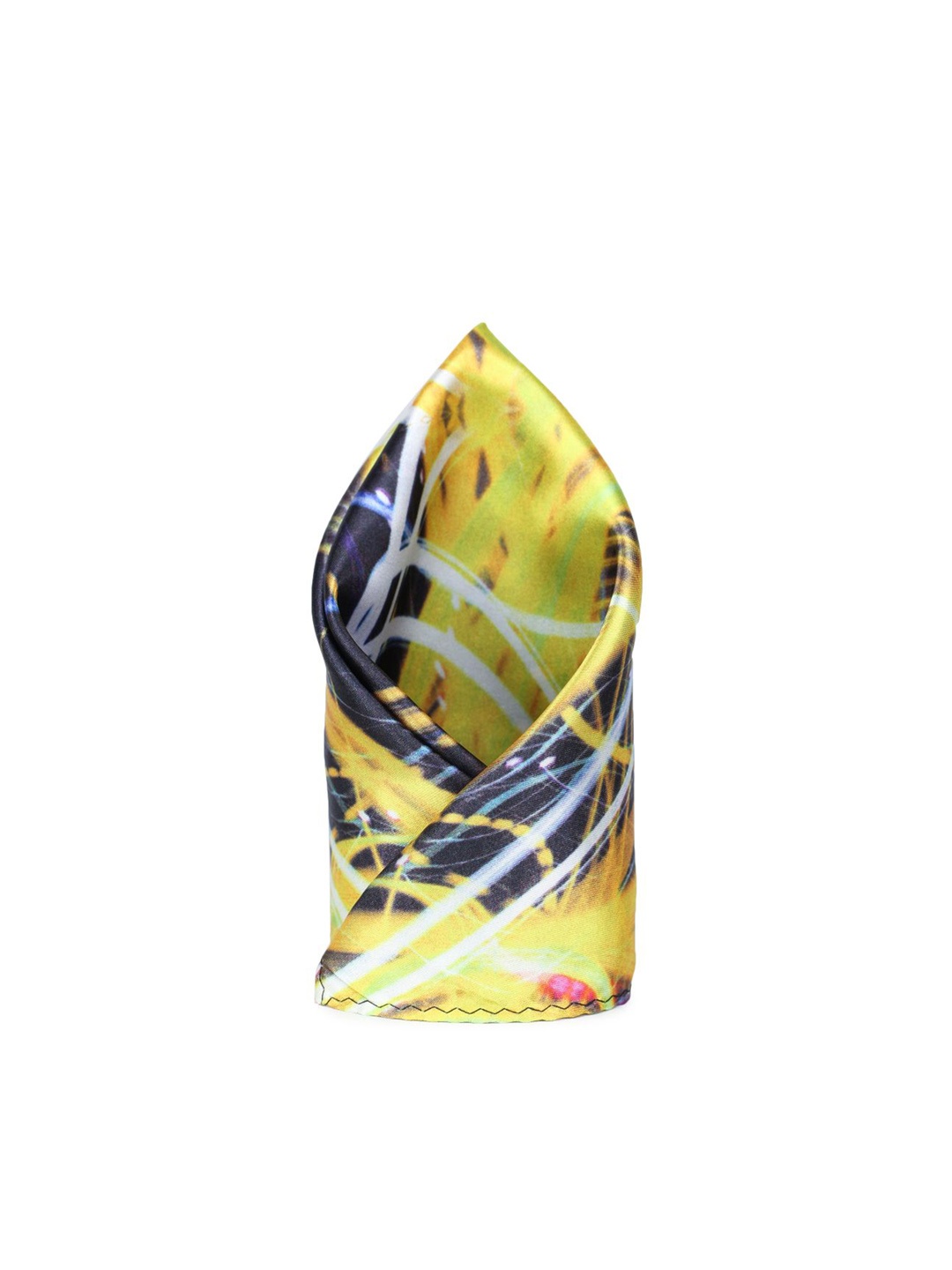 

ELLIS Men Printed Pocket Square, Yellow