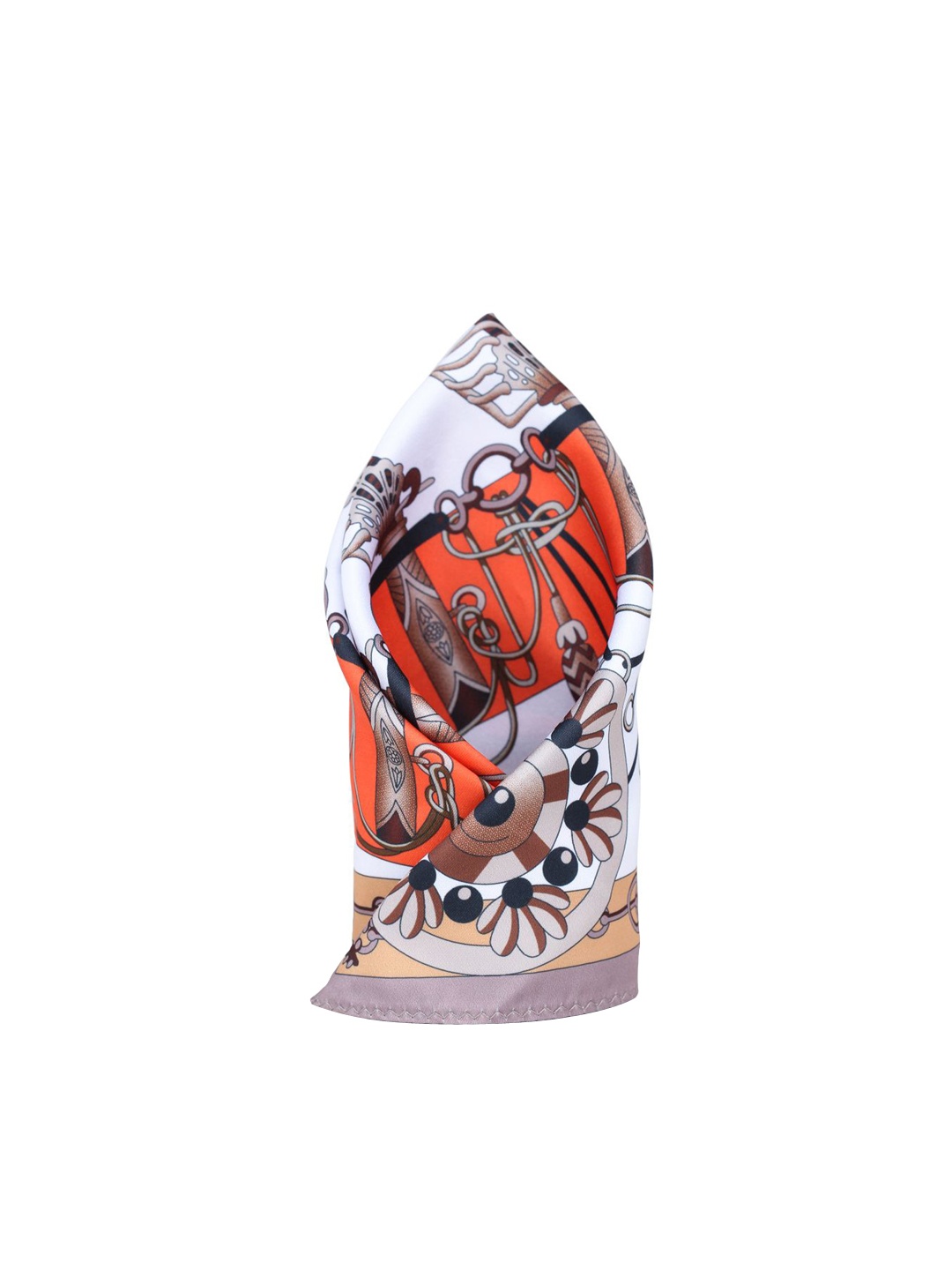 

ELLIS Men Printed Pocket Square, Orange