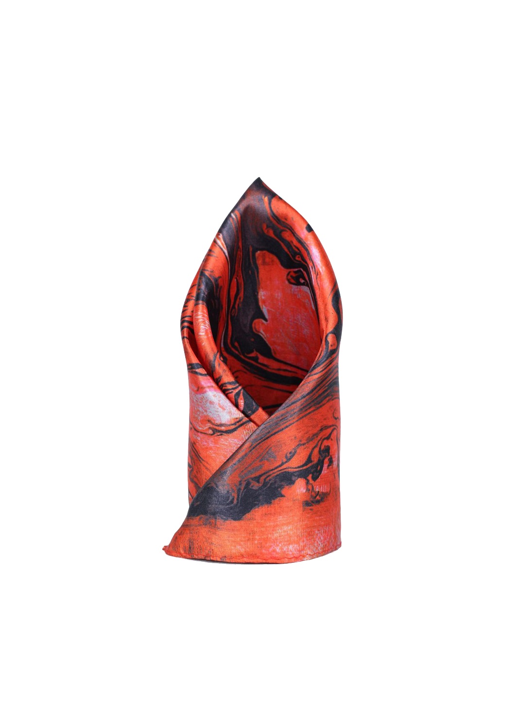 

ELLIS Men Printed Pocket Square, Orange