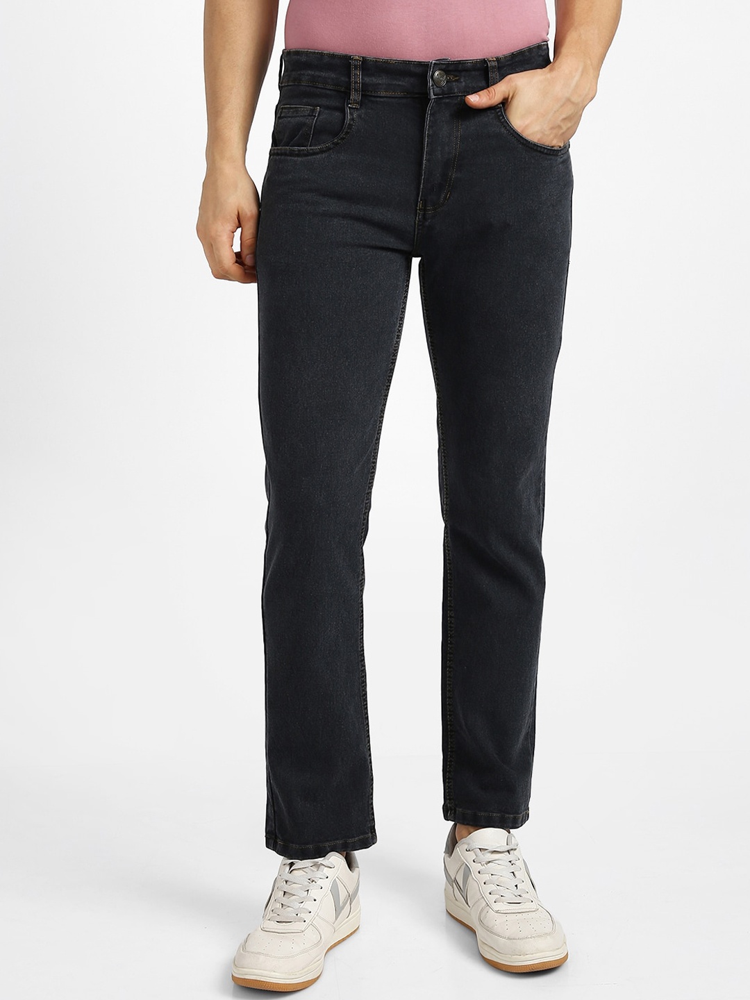 

Urbano Fashion Men Mid-Rise Stretchable Jeans, Black