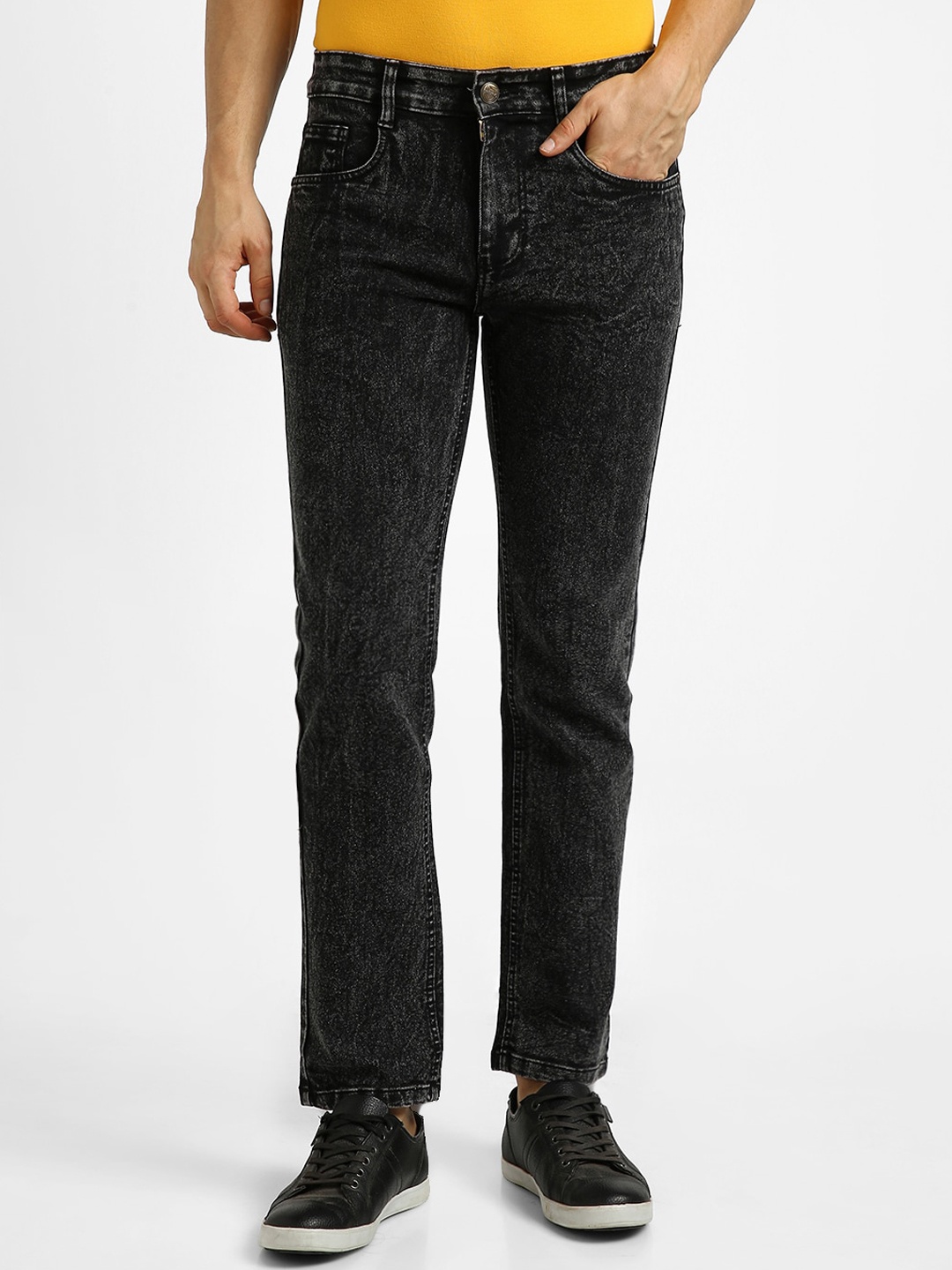

Urbano Fashion Men Mid-Rise Stretchable Jeans, Black