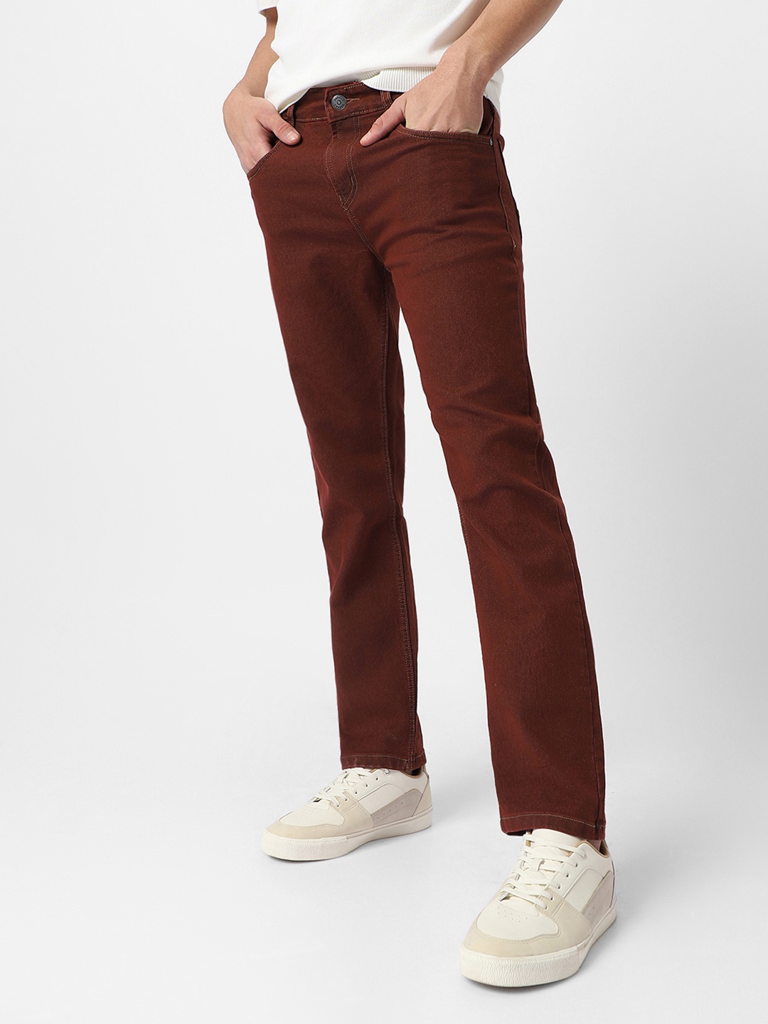 

Urbano Fashion Men Stretchable Coloured Jeans, Brown