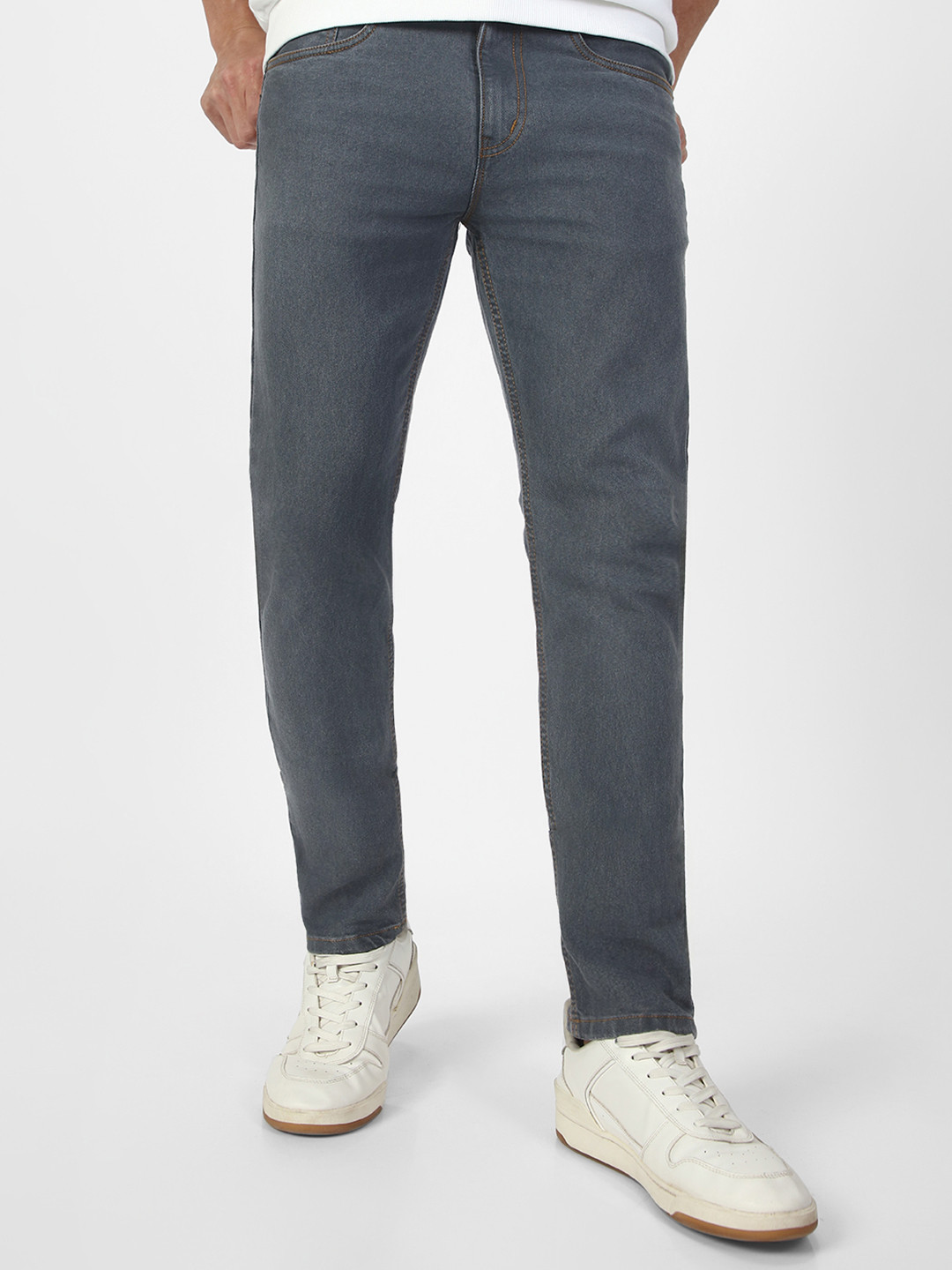 

Urbano Fashion Men Slim Fit Stretchable Jeans, Grey