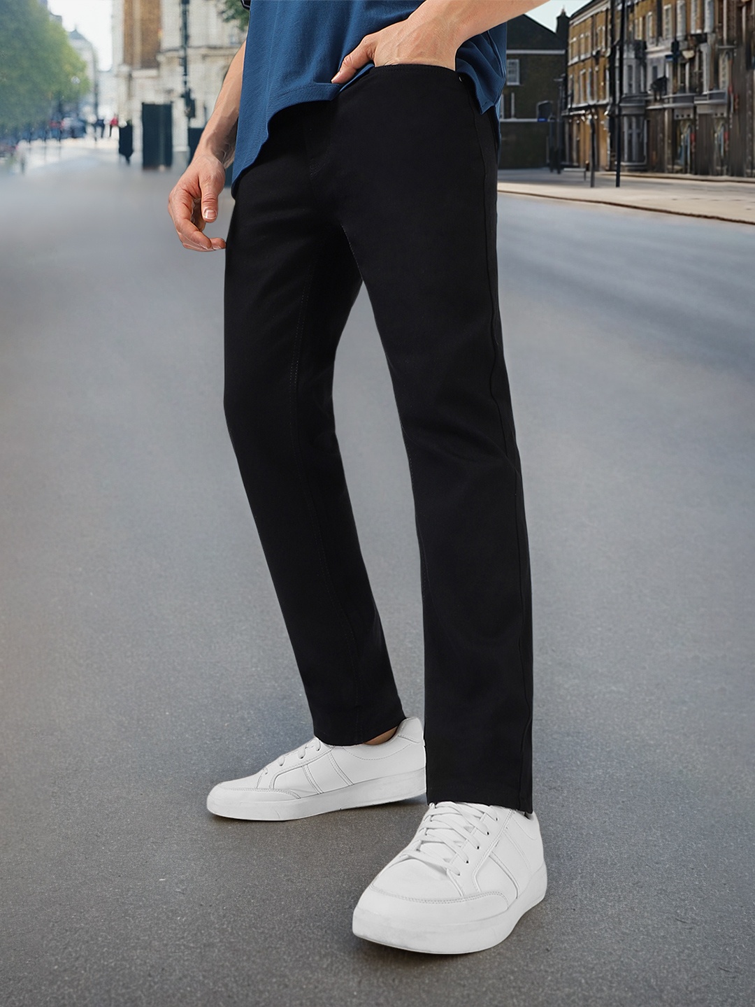 

Urbano Fashion Men Mid-Rise Stretchable Jeans, Black