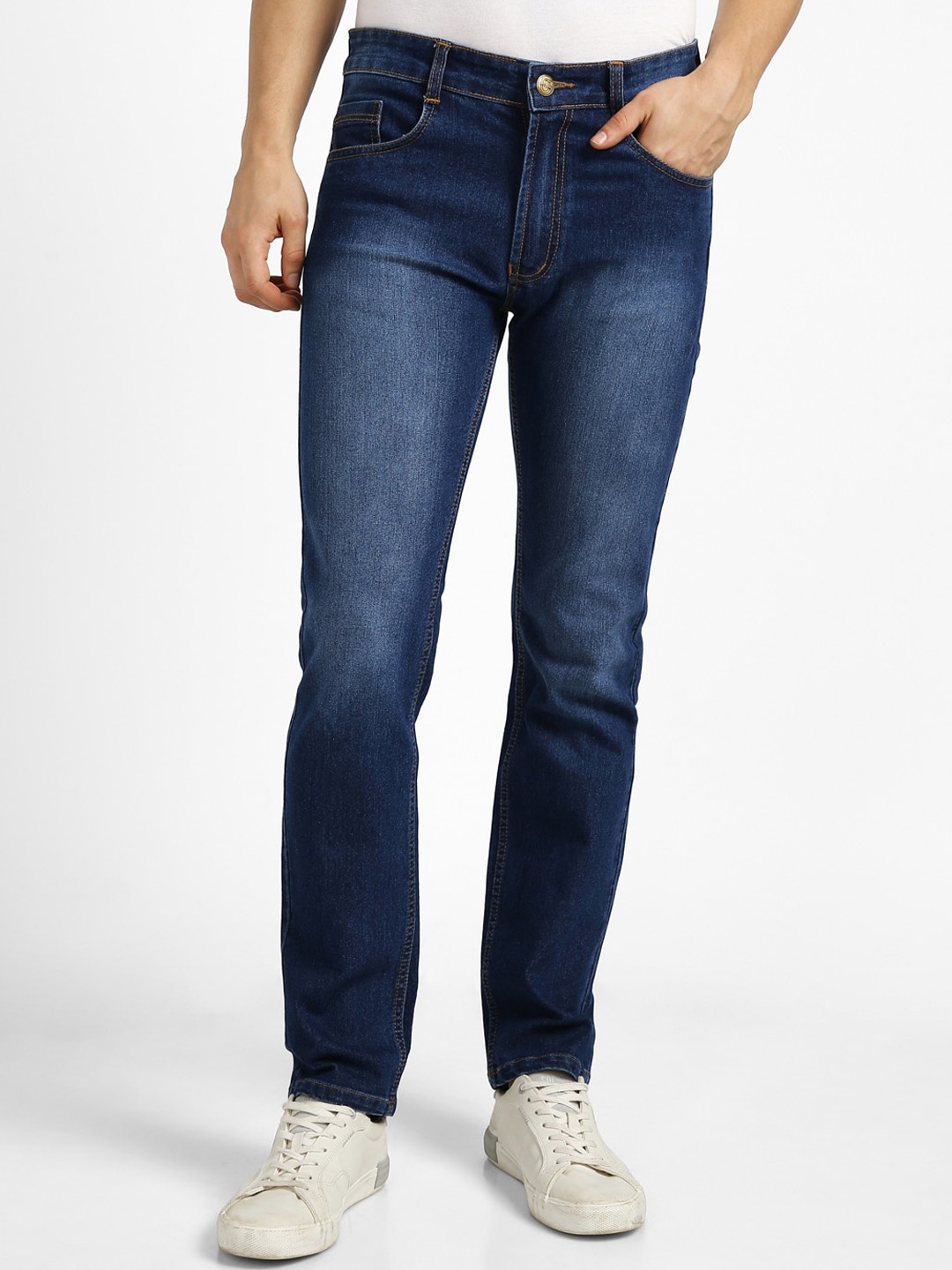 

Urbano Fashion Men Light Fade Stretchable Jeans, Blue