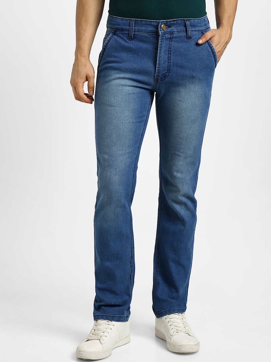 

Urbano Fashion Men Mid-Rise Light Fade Stretchable Jeans, Blue