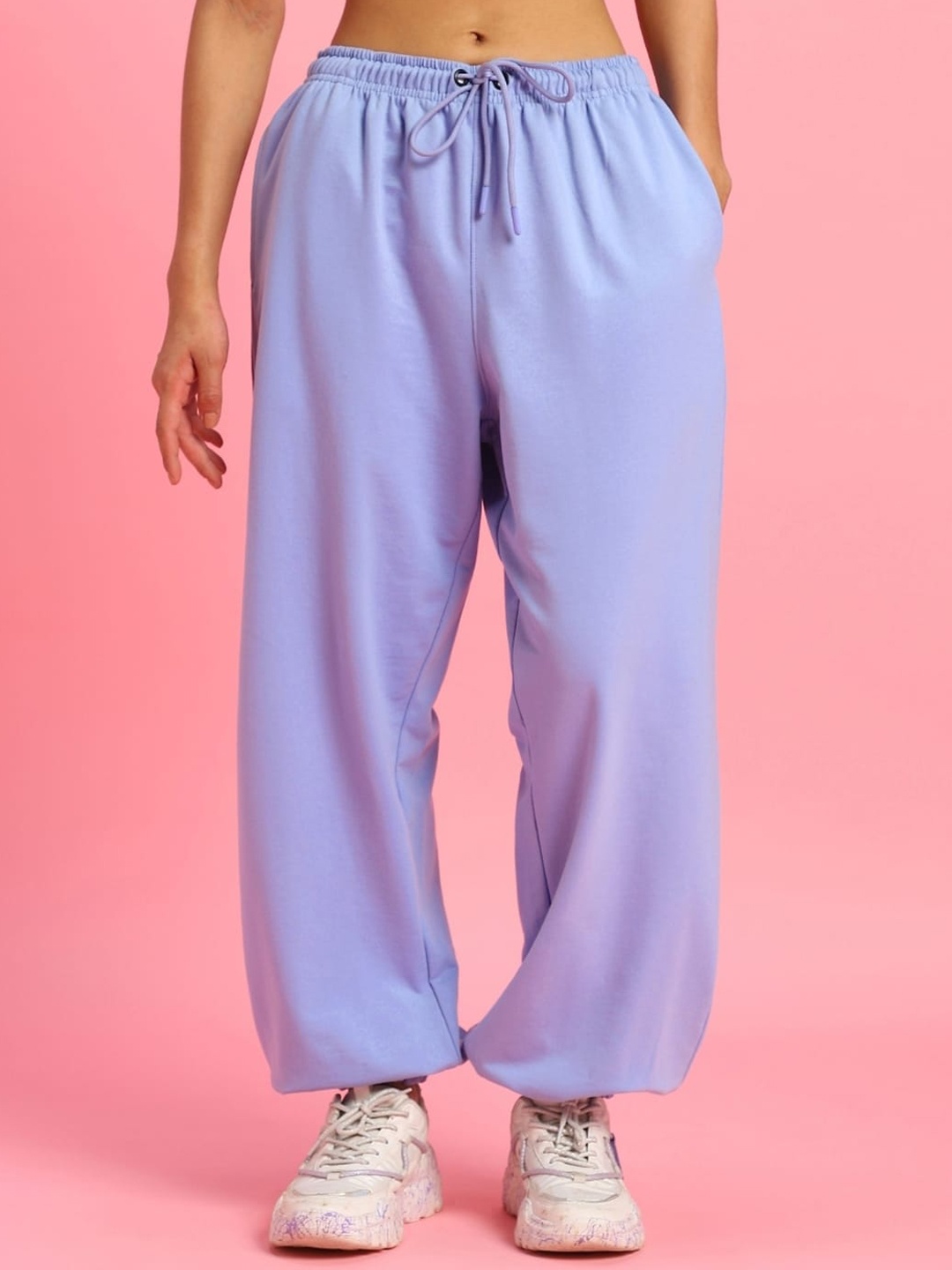 

Bewakoof Air 1.0 Women Super Loose Fit Joggers, Purple