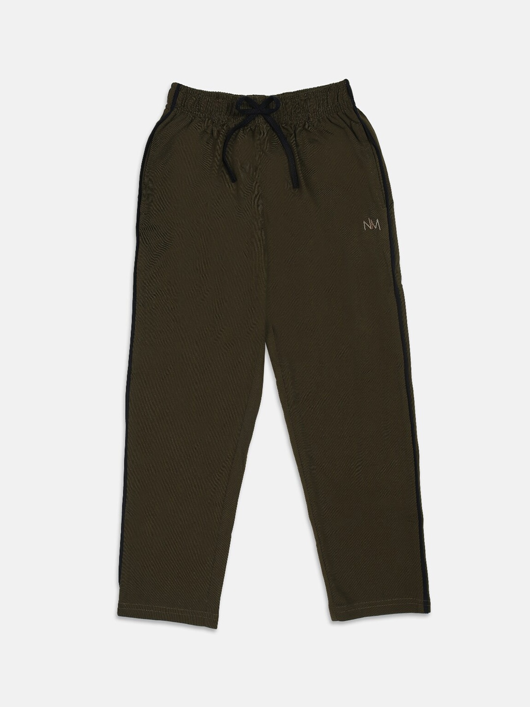 

PAMPOLINA Girls Typography Printed Cotton Track Pants, Olive