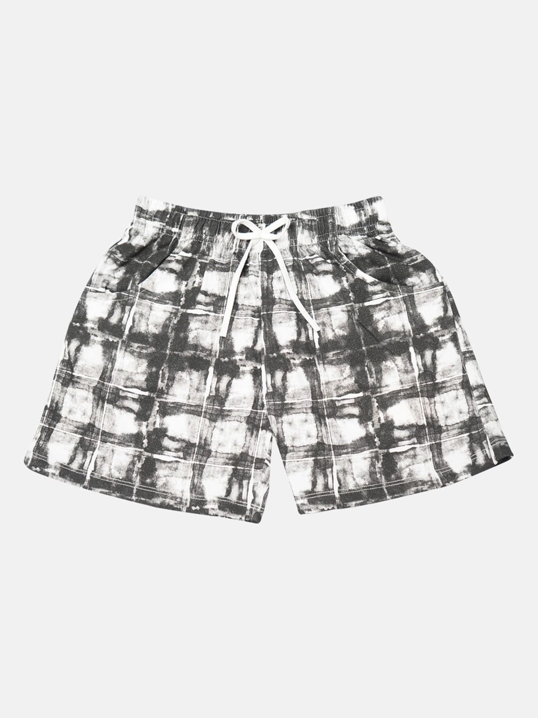 

PAMPOLINA Girls Mid-Rise Checked Shorts, White