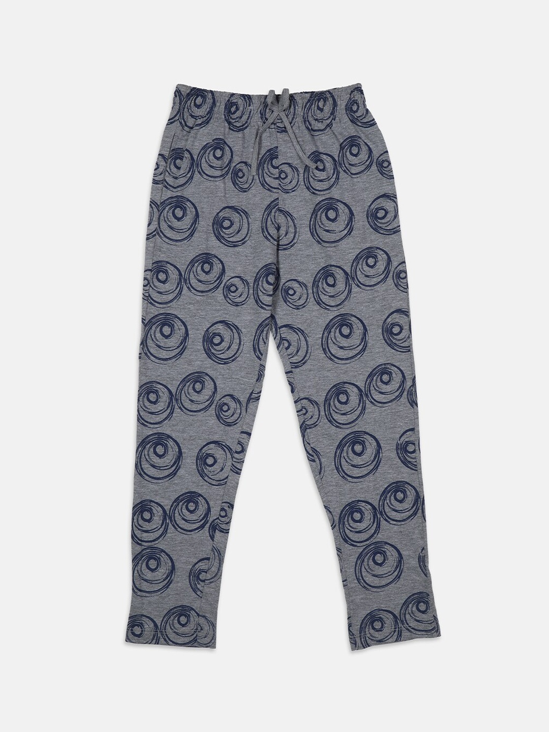 

PAMPOLINA Girls Geometric Printed Cotton Track Pants, Grey