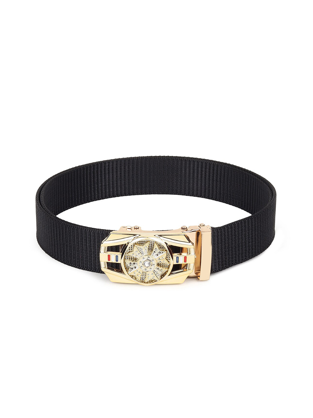 

HENEDA Men Textured Wide Belt Auto Lock Buckle, Black