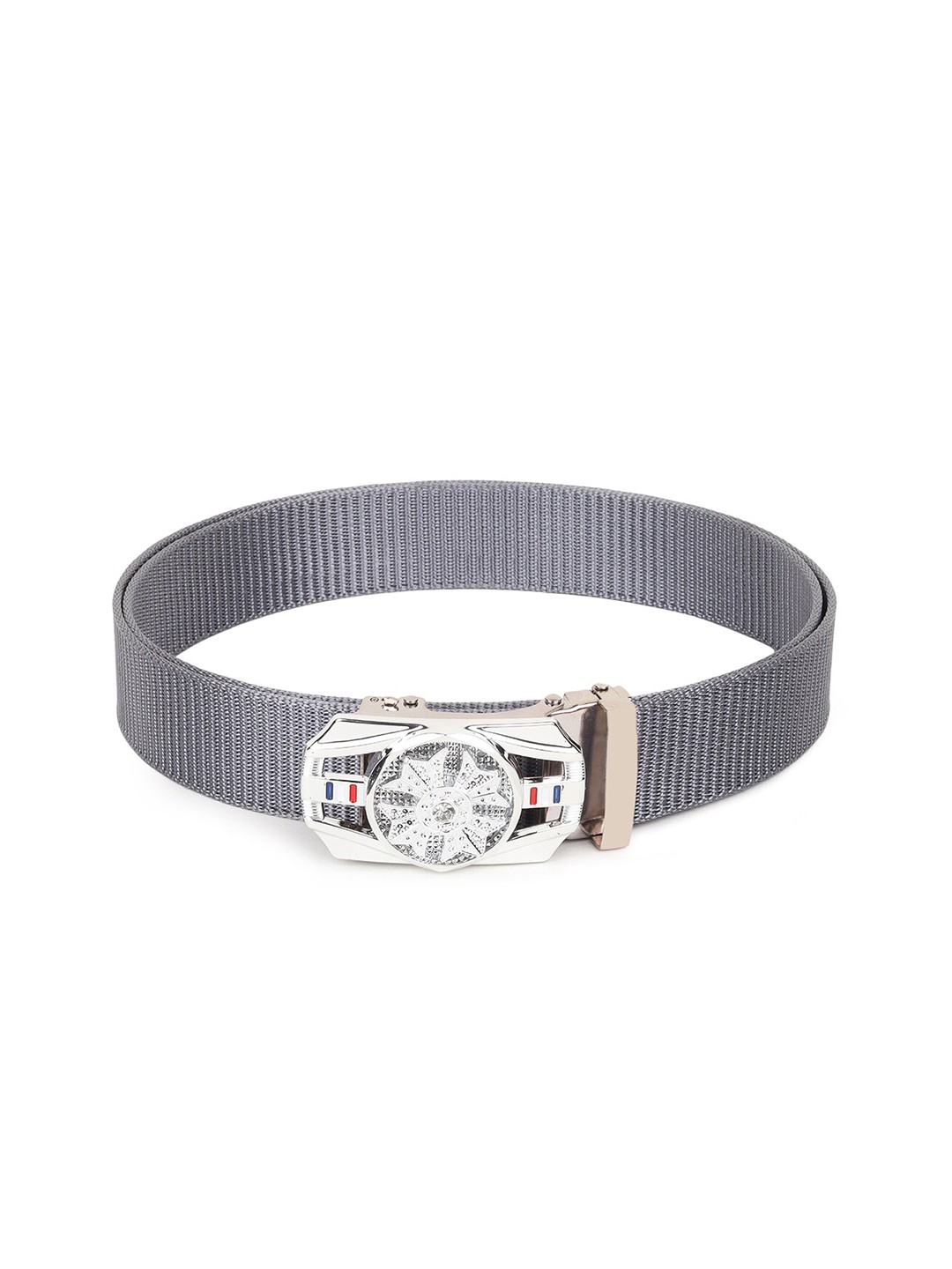 

HENEDA Men Textured Wide Belt Auto Lock Buckle, Grey