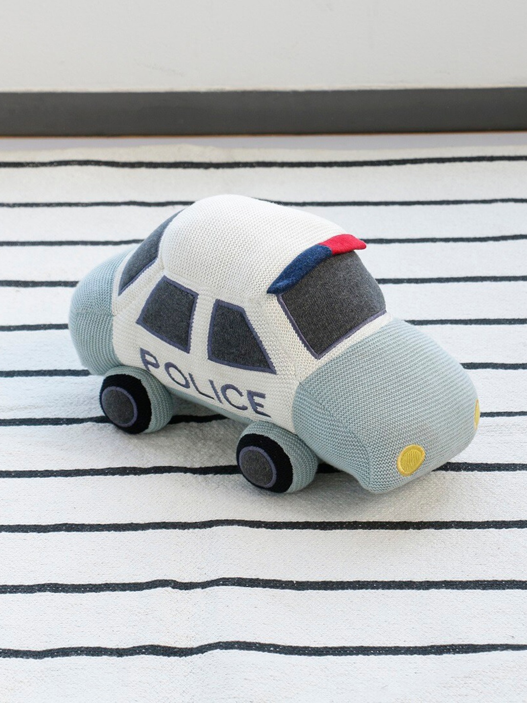 

Pluchi Kids Police Car Cotton Soft Toy, Blue