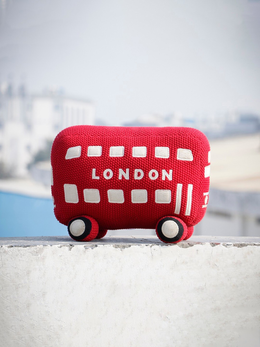 

Pluchi Kids Cotton Wheels on The Bus Soft Toy, Red
