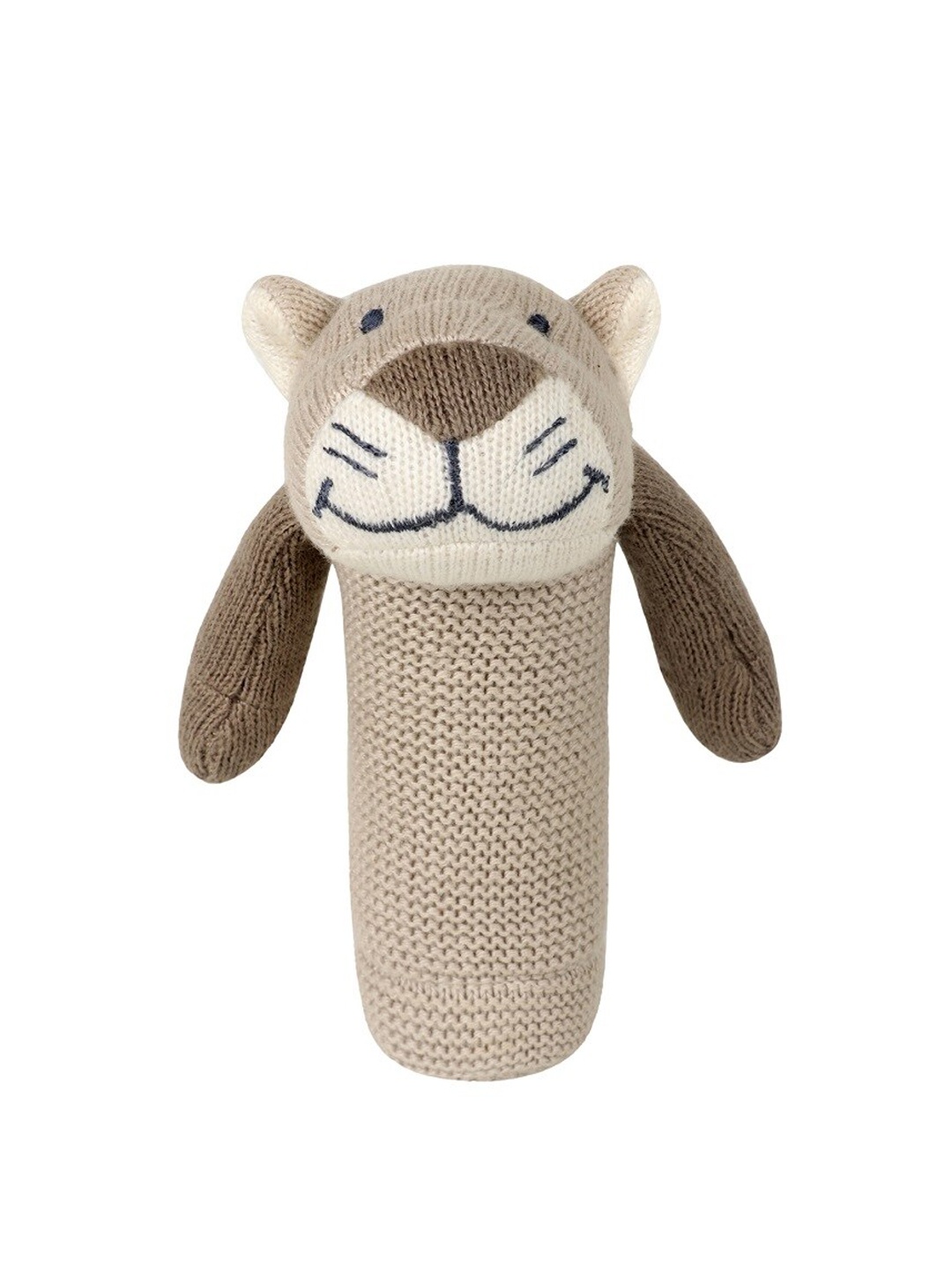 

Pluchi Kids Cotton Rattle Leo Soft Toy, Beige