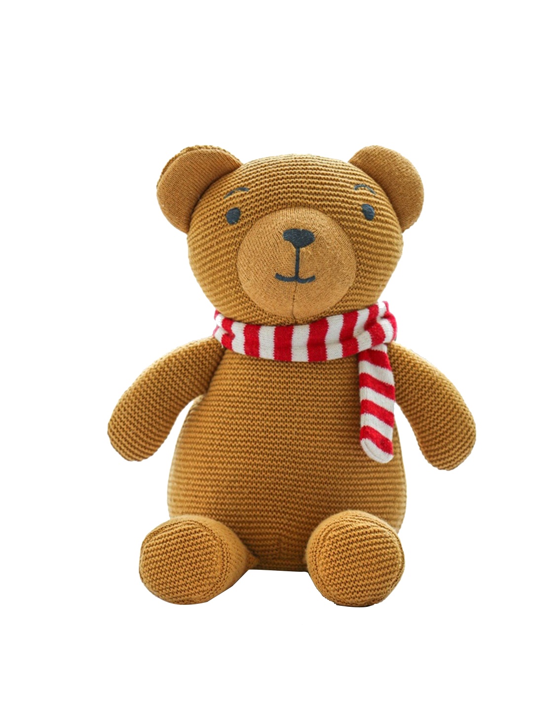 

Pluchi Kids Cotton Bear with Scarf Soft Toy, Mustard