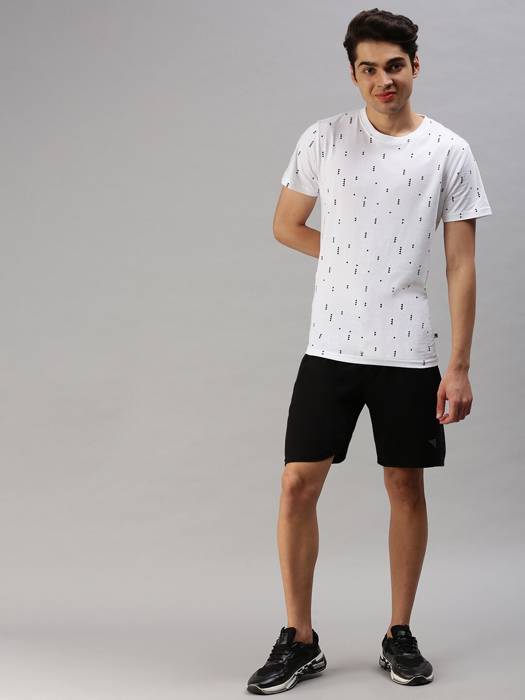 

Unibro Round Neck Printed Comfort Pure Cotton T-shirt with Shorts, White