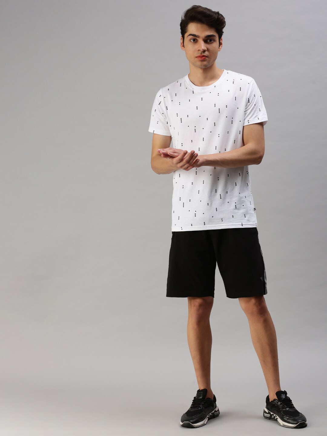 

Unibro Round Neck Printed Comfort Pure Cotton T-shirt with Shorts, White