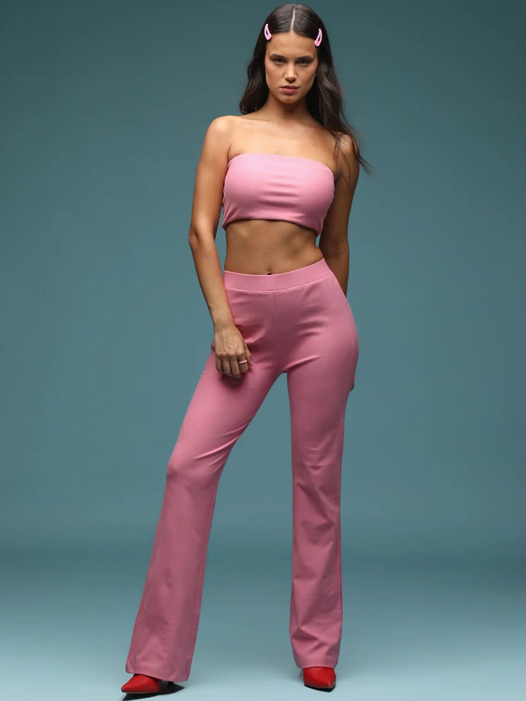 

Bonkers Corner Women Pink Cotton Flared Track Pants