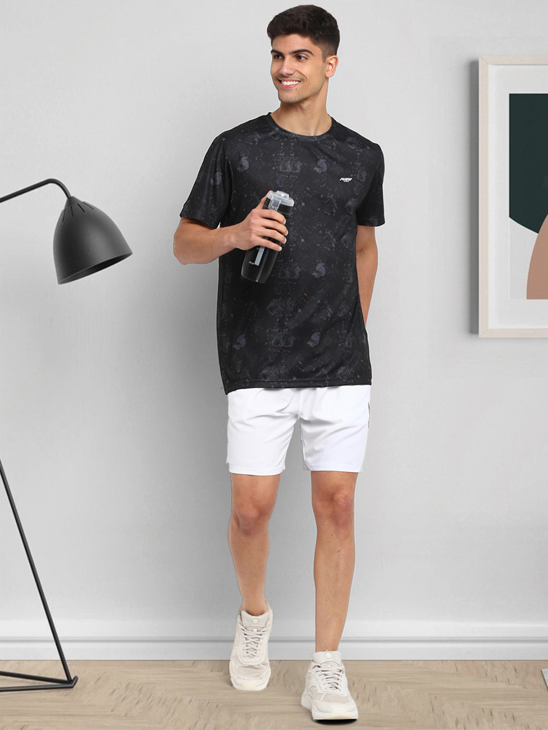 

FURO by Red Chief Men Printed Regular Fit Sports T-shirt, Grey