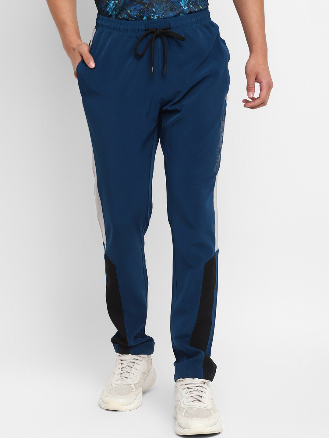 

FURO by Red Chief Men Mid-Rise Colourblocked Sports Track Pants, Blue