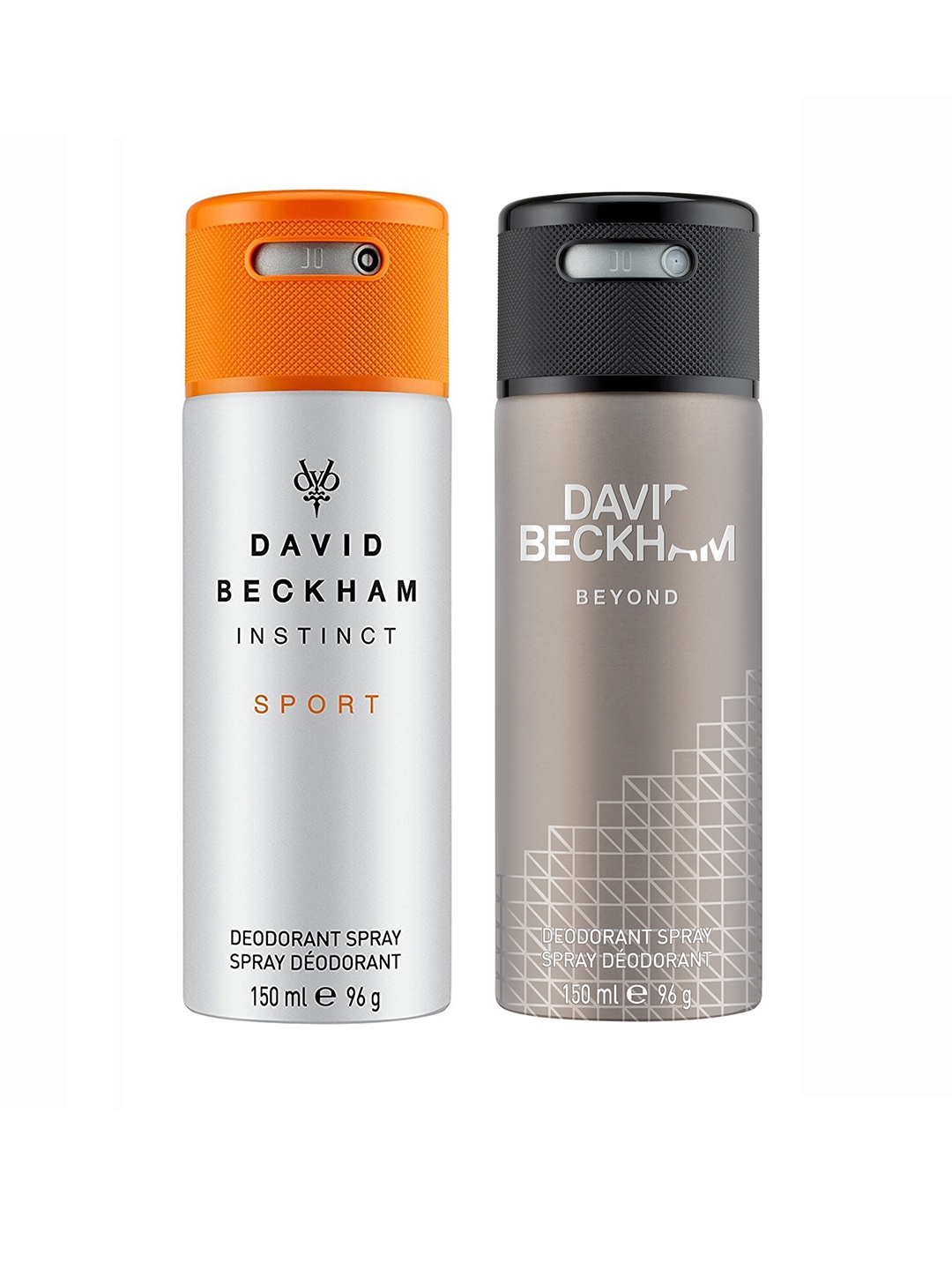 

DAVID BECKHAM Men Set of 2 Instinct Sport & Beyond Deodorant Sprays, Silver