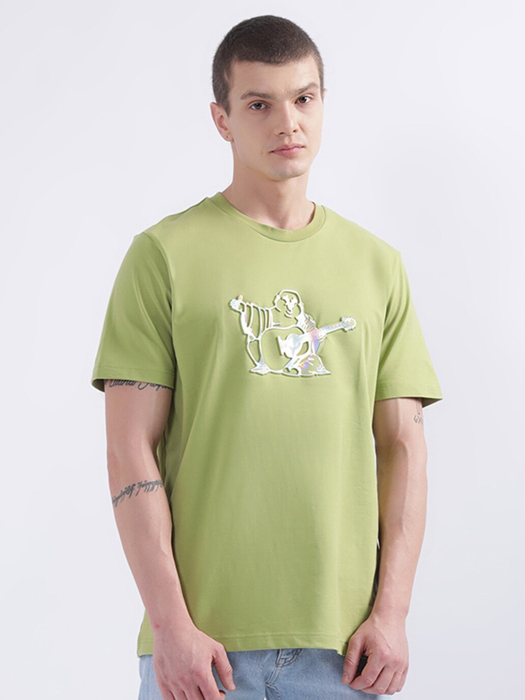 

True Religion Graphic Printed Short Sleeves T-shirt, Green