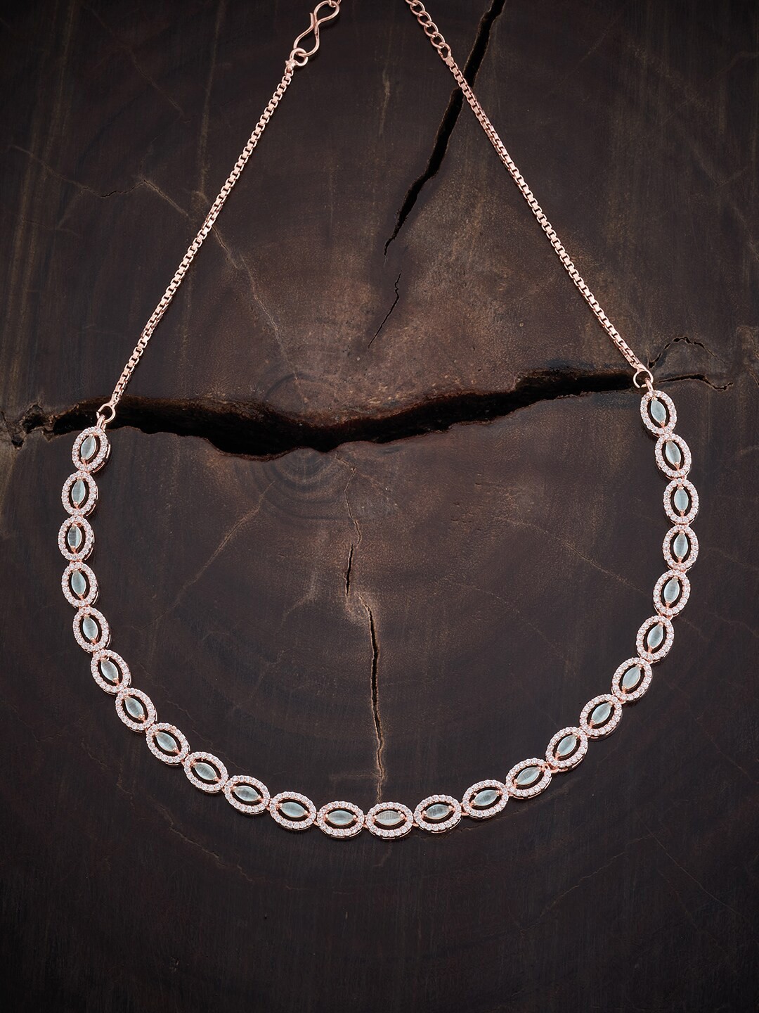 

Kushal's Fashion Jewellery Rose Gold-Plated Cubic Zirconia Necklace