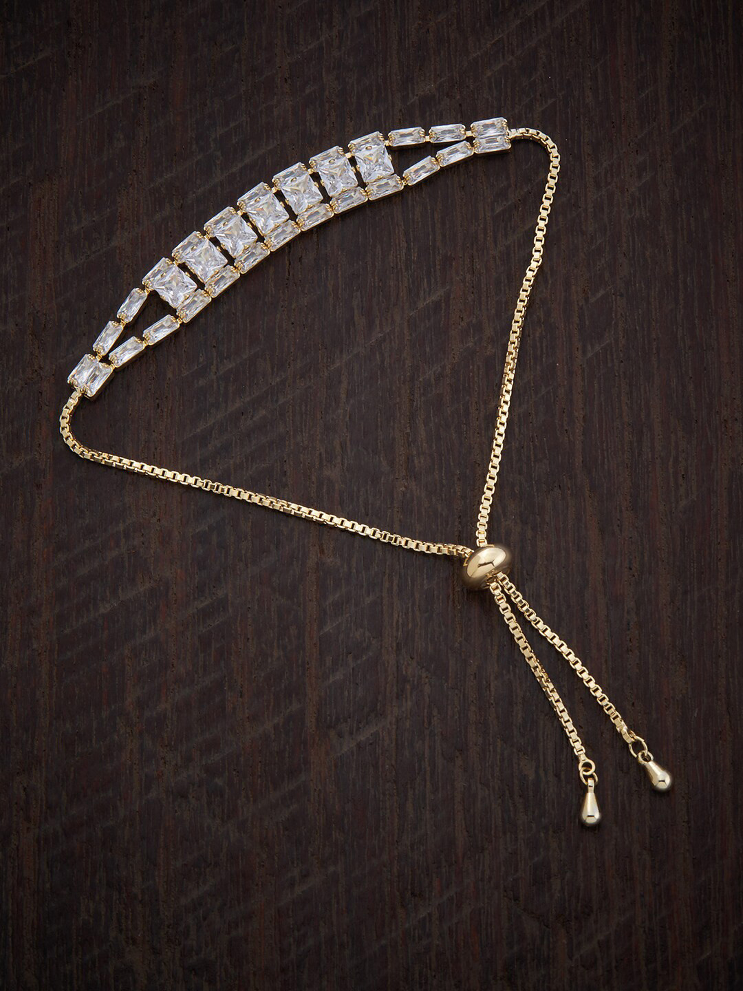 

Kushal's Fashion Jewellery Women Rose Gold Plated Cubic Zirconia Wraparound Bracelet
