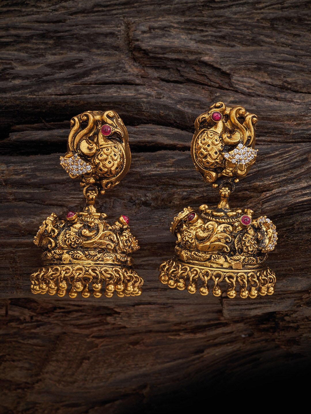 

Kushal's Fashion Jewellery Gold-Plated Classic 92.5 Pure SIlver Jhumkas Earrings