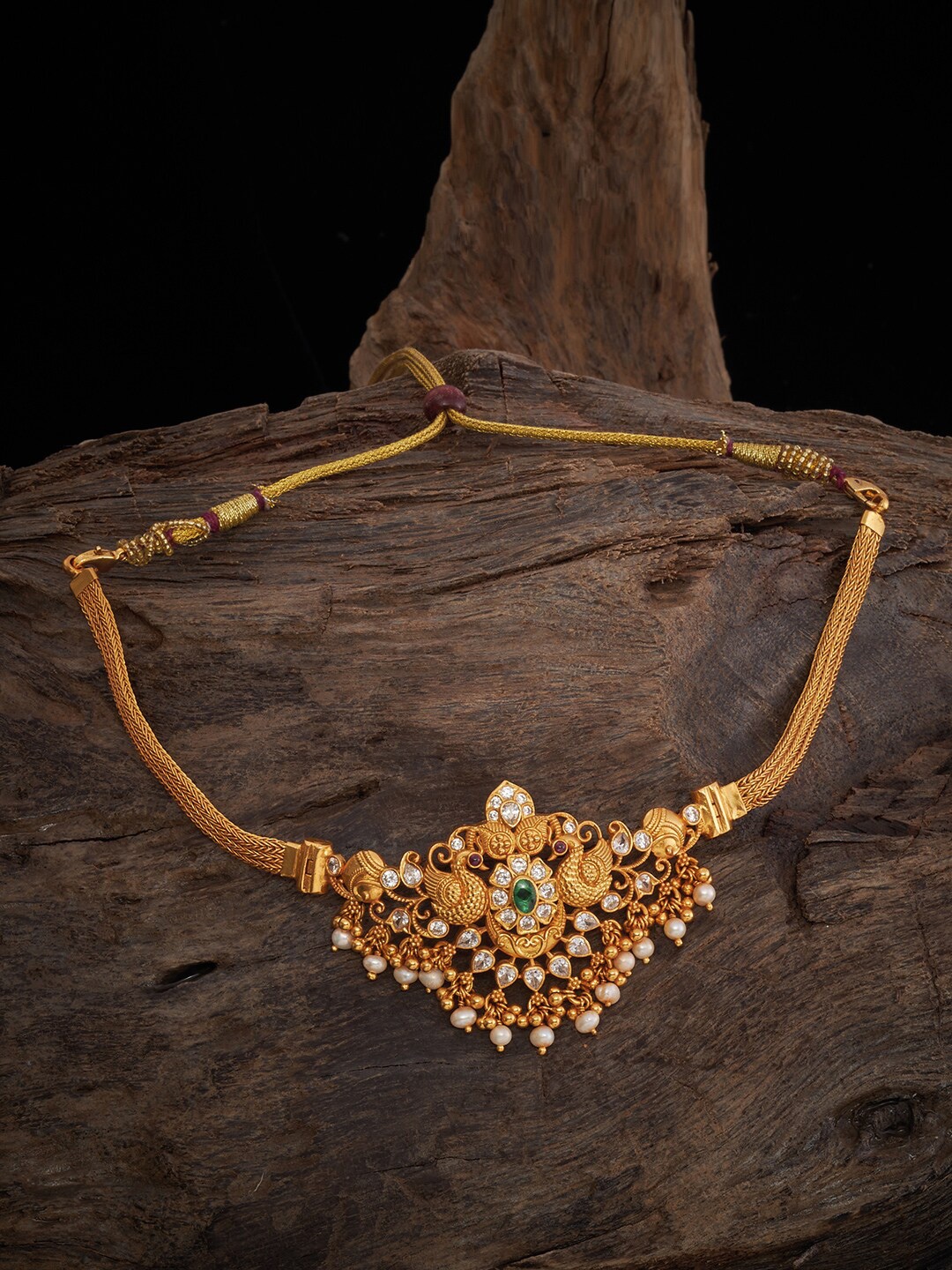 

Kushal's Fashion Jewellery 92.5 SIlver Gold-Plated Armlet Bracelet