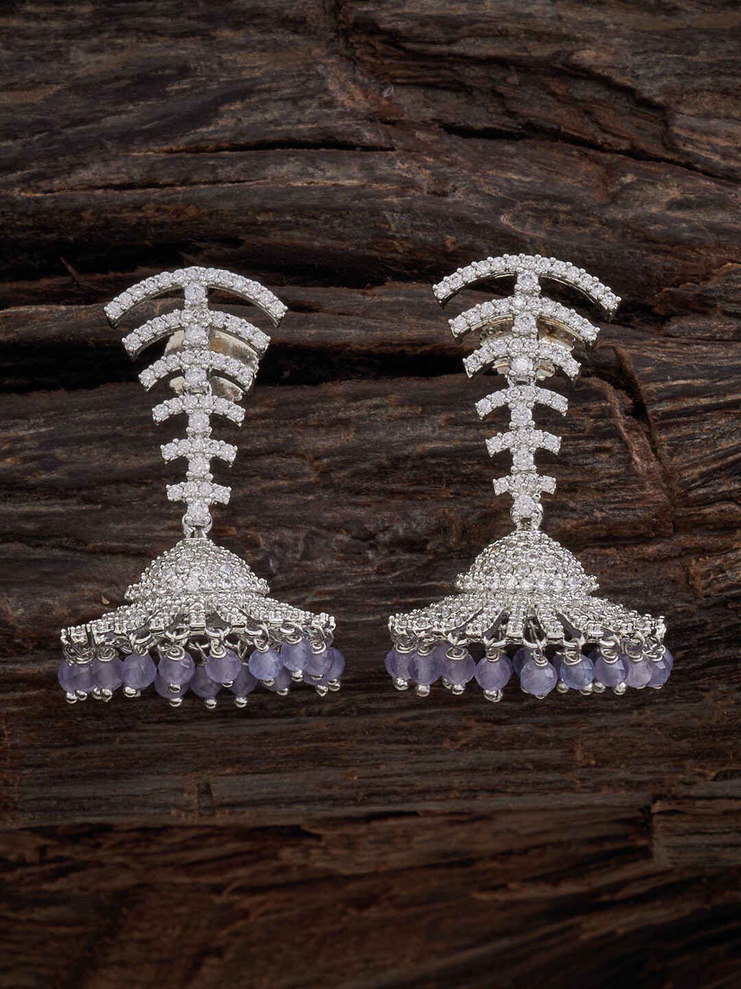 

Kushal's Fashion Jewellery Silver-Plated Classic Jhumkas Earrings