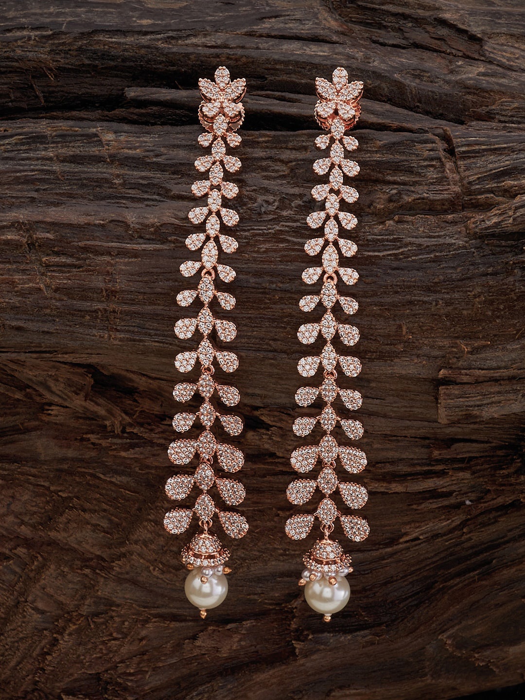 

Kushal's Fashion Jewellery Rose Gold-Plated Contemporary Drop Earrings