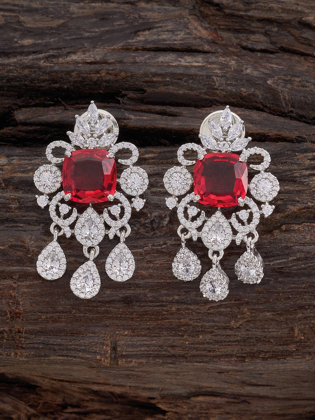 

Kushal's Fashion Jewellery Silver-Plated Contemporary Drop Earrings